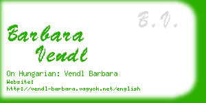 barbara vendl business card